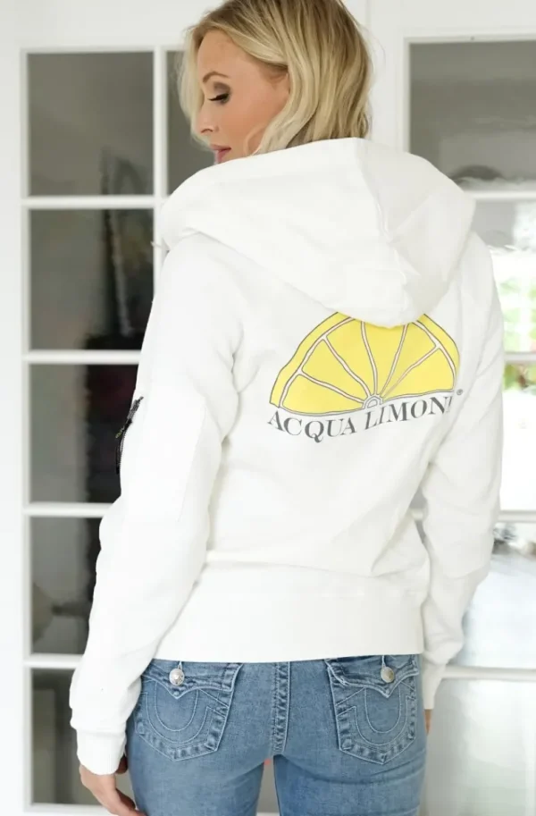 ACQUA LIMONE - Hood Jacket Print OffWhite Hot