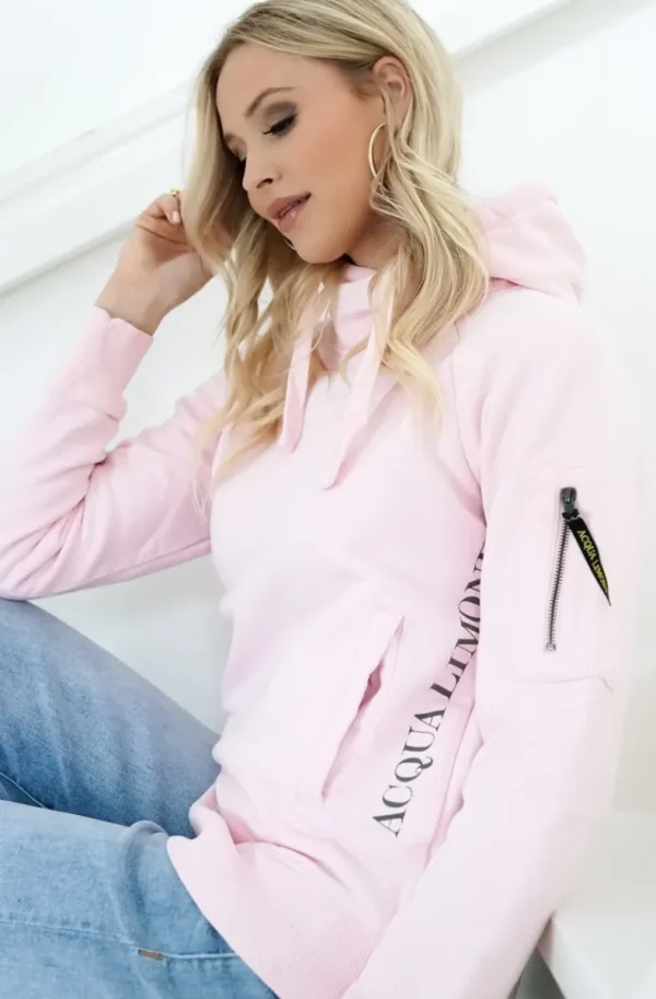 ACQUA LIMONE - Hood Sweat Pale Pink Fashion