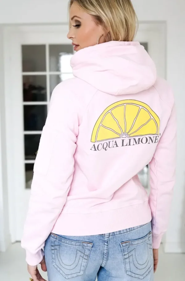 ACQUA LIMONE - Hood Sweat Pale Pink Fashion