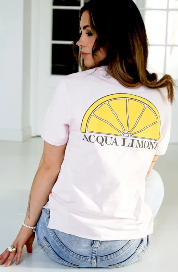 ACQUA LIMONE - T-shirt Classic Pale Pink New