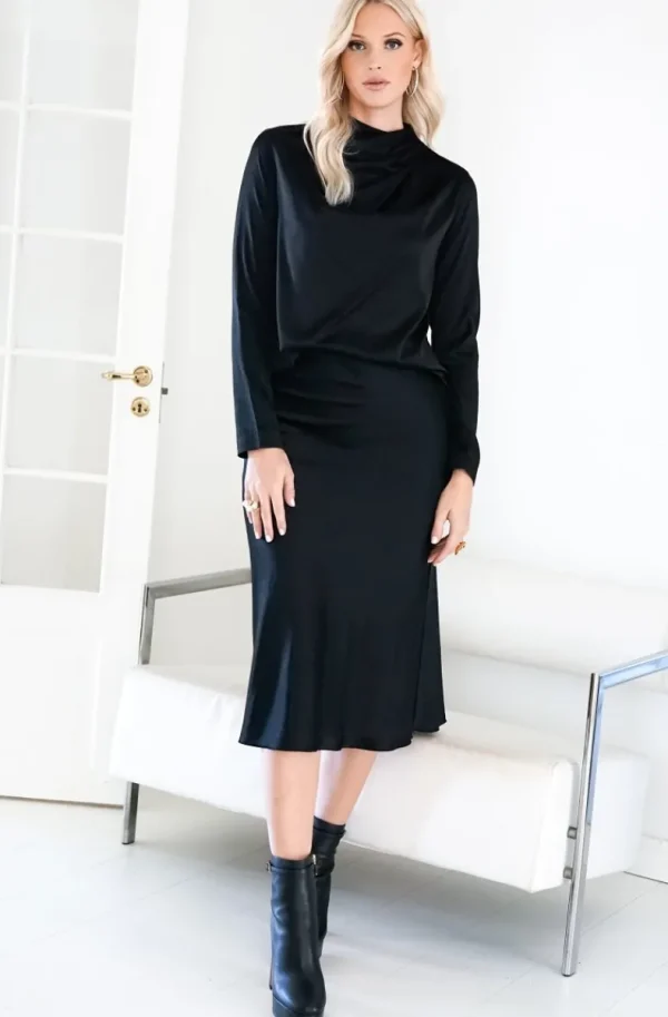 AHLVAR GALLERY - Hana Silk Skirt Black Best