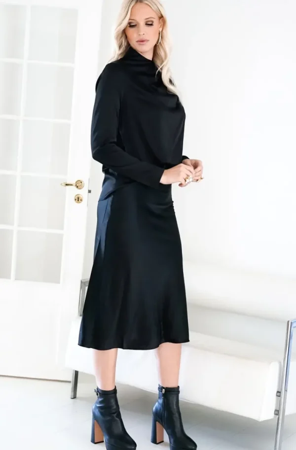 AHLVAR GALLERY - Hana Silk Skirt Black Best