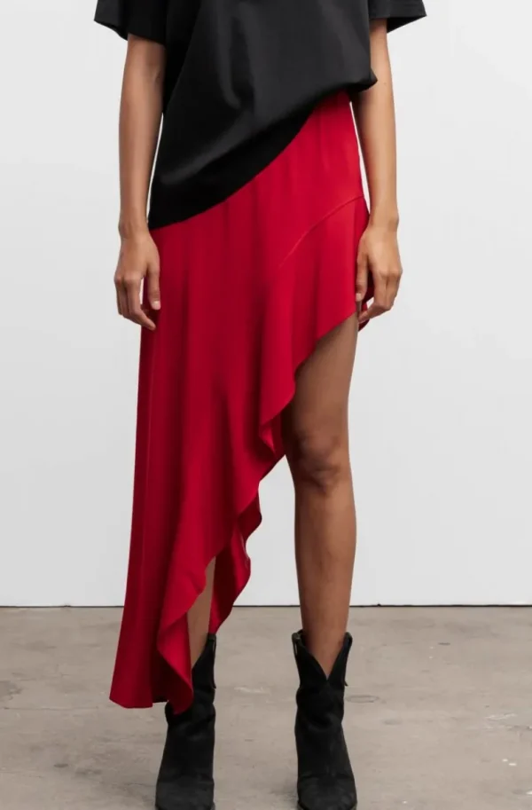 AHLVAR GALLERY - Hida frill Skirt - Red Clearance