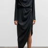 AHLVAR GALLERY - Jade Silk Dress - Black Clearance