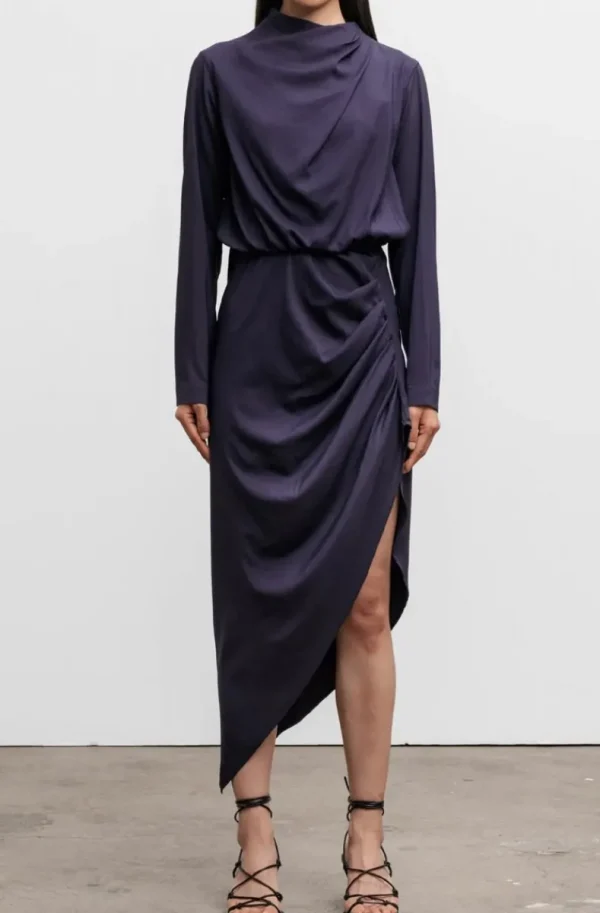 AHLVAR GALLERY - Jade Silk Dress - Plum Online