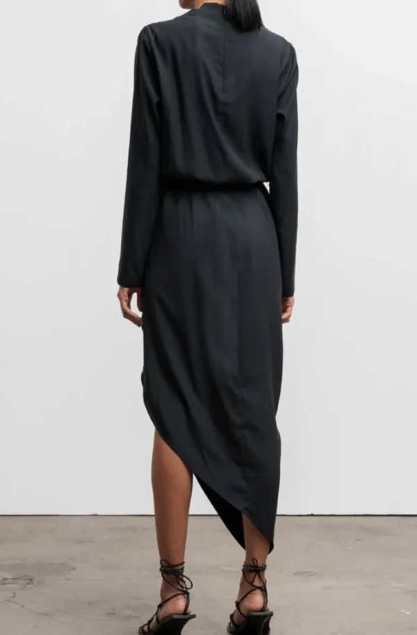 AHLVAR GALLERY - Jade Silk Dress - Black Clearance