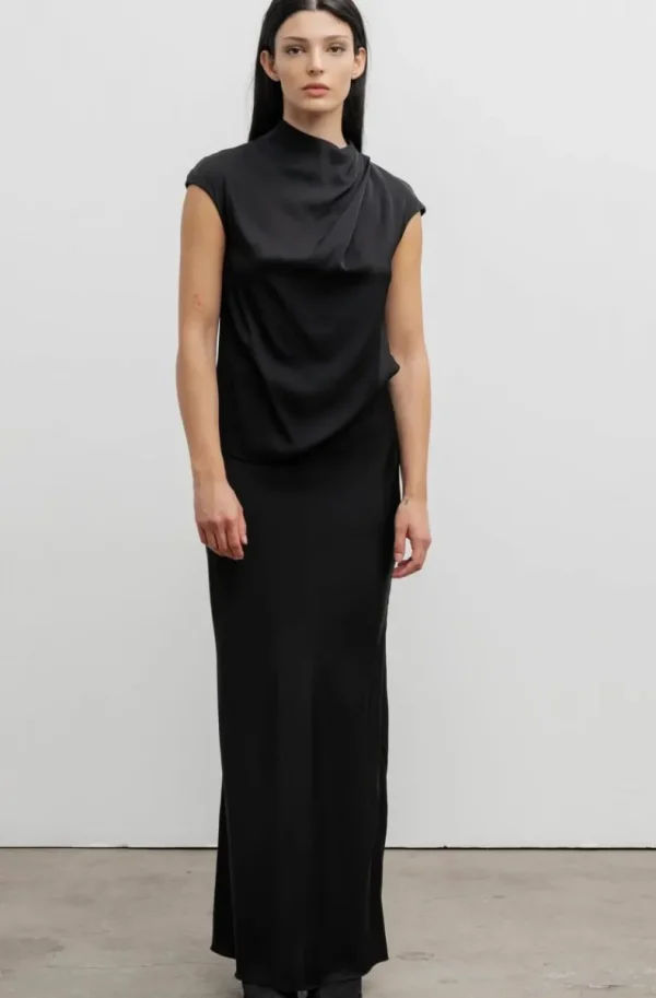 AHLVAR GALLERY - Lima Silk Top Black Fashion