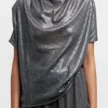 AHLVAR GALLERY - Milly Sequin Top - Dark Grey Hot