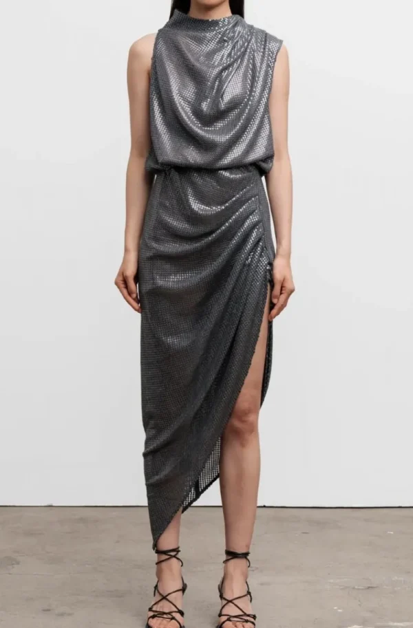 AHLVAR GALLERY - Tilda Sequin Dress - Dark Grey Sale