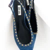 BIBI LOU - Denim flat shoe with studs Sale