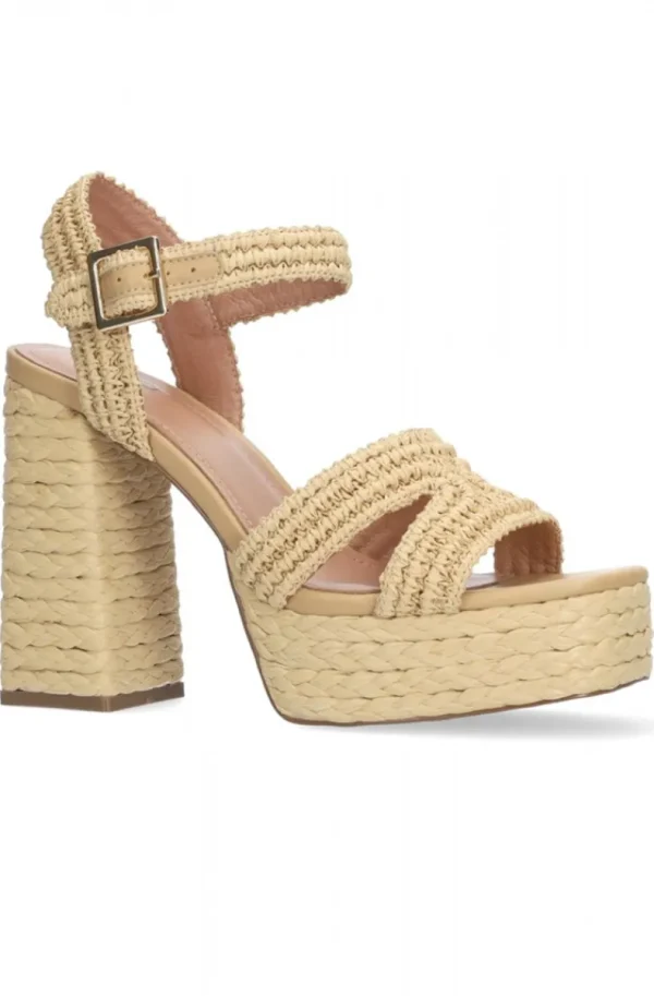 BIBI LOU - Platå Sandal - Rafia Beige Discount