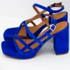 BILLI BI - sandalett platå 4721 - Royal Blue Best