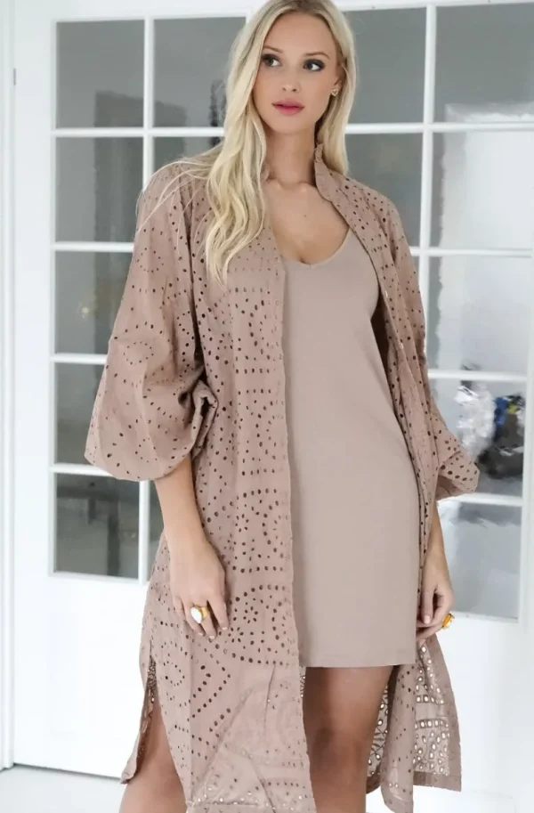 BLOND HOUR - Angelic Shirt Dress - Taupe Online