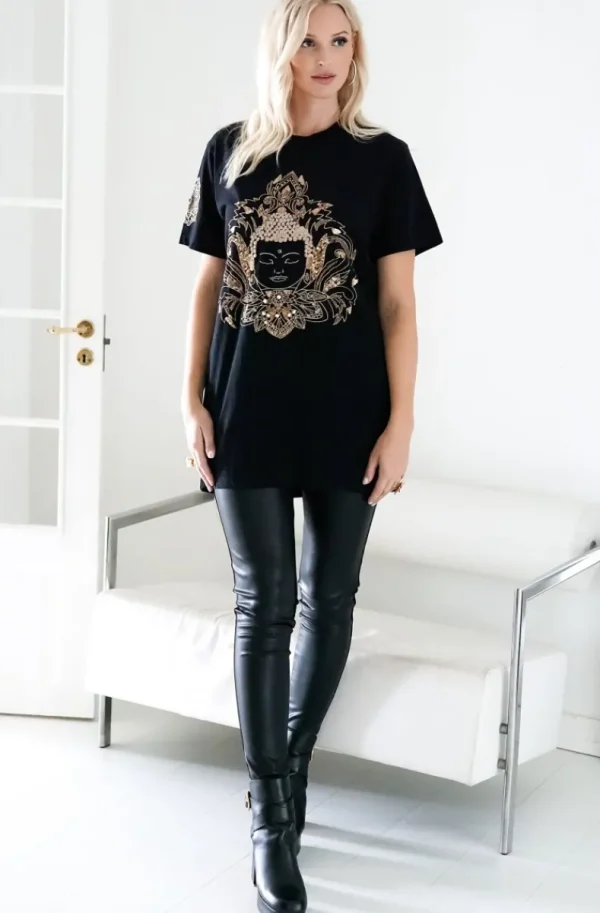 BLOND HOUR - Buddha Tshirt - Black Outlet