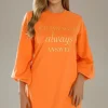 BLOND HOUR - Champagne Sweatshirt Dress - Orange Online