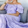 BLOND HOUR - Formentera Maxidress Offshoulder - Lavender Best