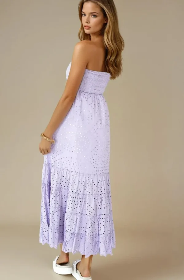 BLOND HOUR - Formentera Maxidress Smock - Lavender Outlet