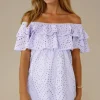 Plain Vanilla & Other Brands We Love Blond Hour - Formentera Offshoulder Dress Short - Lavendel Fashion