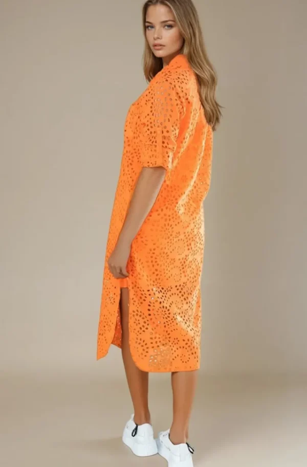 BLOND HOUR - Noble Shirt Dress Orange Outlet