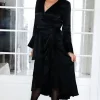 BLOND HOUR <3 Susanne Nordström - The Perfect Wrap Dress - Viscose Black New