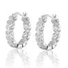 CAROLINA GYNNING JEWELRY - Sparkling Ellipse Mini Creol Earrings L Silver New