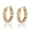 CAROLINA GYNNING JEWELRY - Sparkling Ellipse Mini Creol Earringss L Goldplated Sale