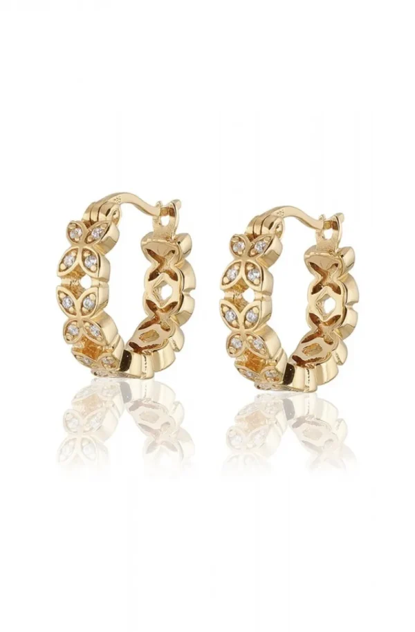 CAROLINA GYNNING JEWELRY - Sparkling Ellipse Mini Earrings S Goldplated Discount