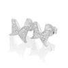 CAROLINA GYNNING JEWELRY - Petite Papillion Sparkling Earrings Silver Online