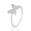 CAROLINA GYNNING JEWELRY - Petite Papillion Sparkling Ring Silver New