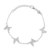 CAROLINA GYNNING JEWELRY - 4 Petite Papillion Sparkling Bracelet Silver New