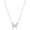 CAROLINA GYNNING JEWELRY - Petite Papillion Sparkling Necklace Silver New