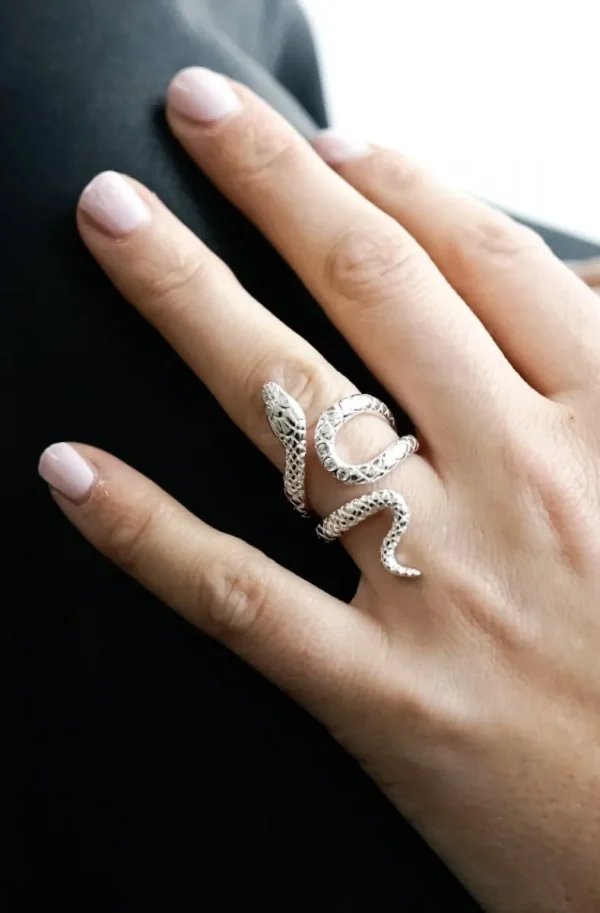 CAROLINA GYNNING JEWELRY - Snake Ring Silver Sale