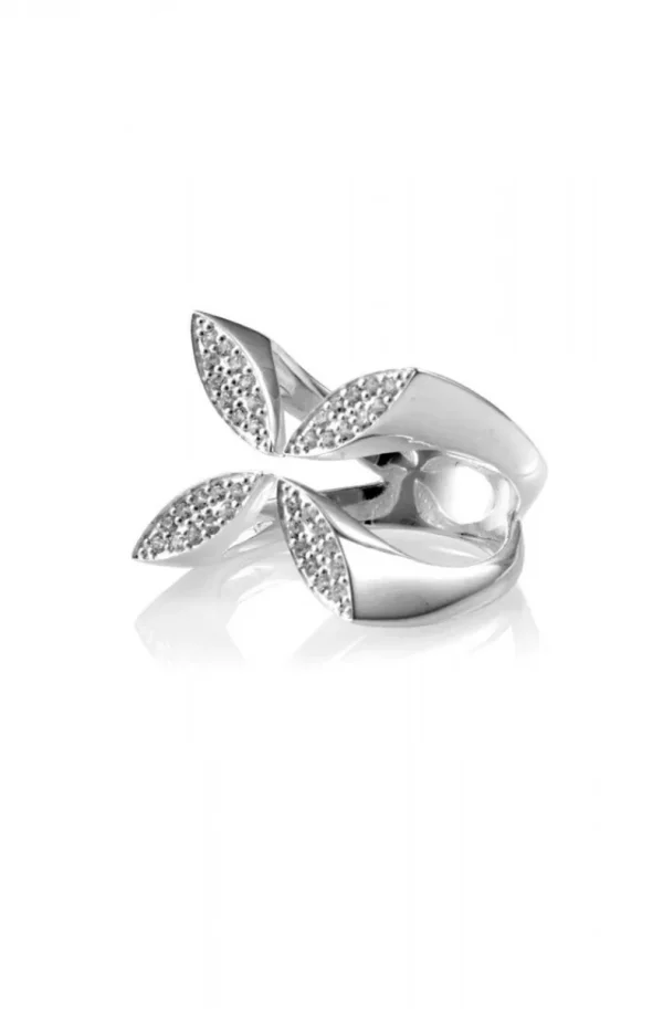 CAROLINA GYNNING JEWELRY - Sparkling Ellipse Ring Silver Clearance