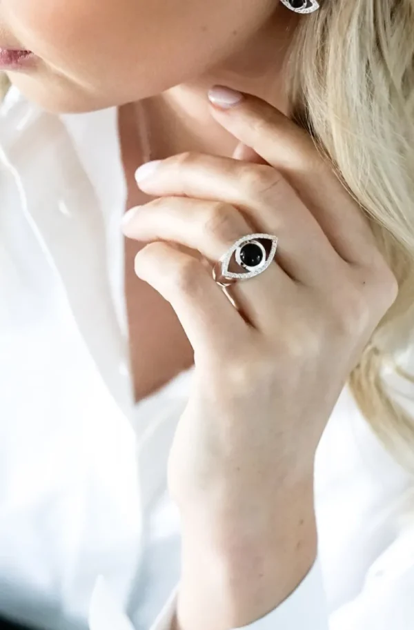 CAROLINA GYNNING JEWELRY - Devine Eye Ring Silver Sale