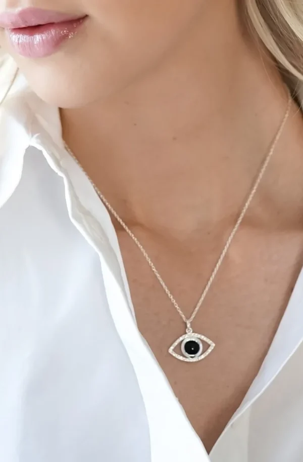 CAROLINA GYNNING JEWELRY - Devine Eye Necklace Silver Sale