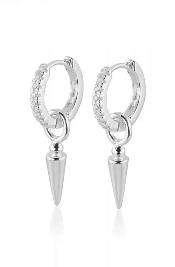 CAROLINA GYNNING JEWELRY - Spear of Life Creol Earrings Silver Outlet