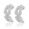 CAROLINA GYNNING JEWELRY - Classy Stud Earrings Silver Clear Discount