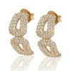 CAROLINA GYNNING JEWELRY - Classy Stud Earrings Goldplated Clear Hot