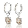 CAROLINA GYNNING JEWELRY - Glamorous Creol Earrings Silver Champagne Hot