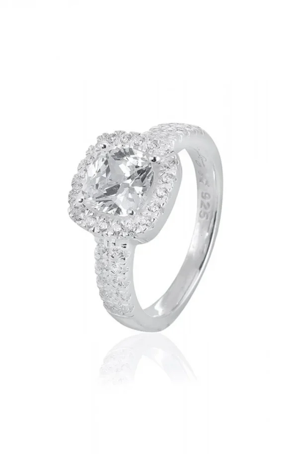 CAROLINA GYNNING JEWELRY - Glamorous Ring Silver Clear Discount