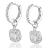 CAROLINA GYNNING JEWELRY - Glamorous Creol Earrings Silver Clear New