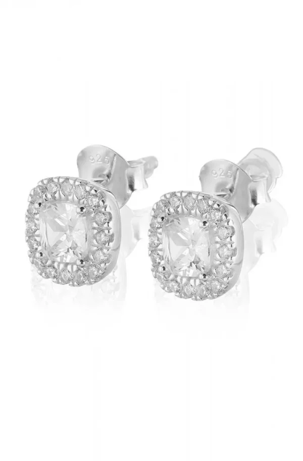 CAROLINA GYNNING JEWELRY - Glamorous Stud Earrings Silver Clear Outlet