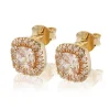 CAROLINA GYNNING JEWELRY - Glamorous Stud Earrings Goldplated Champagne Best