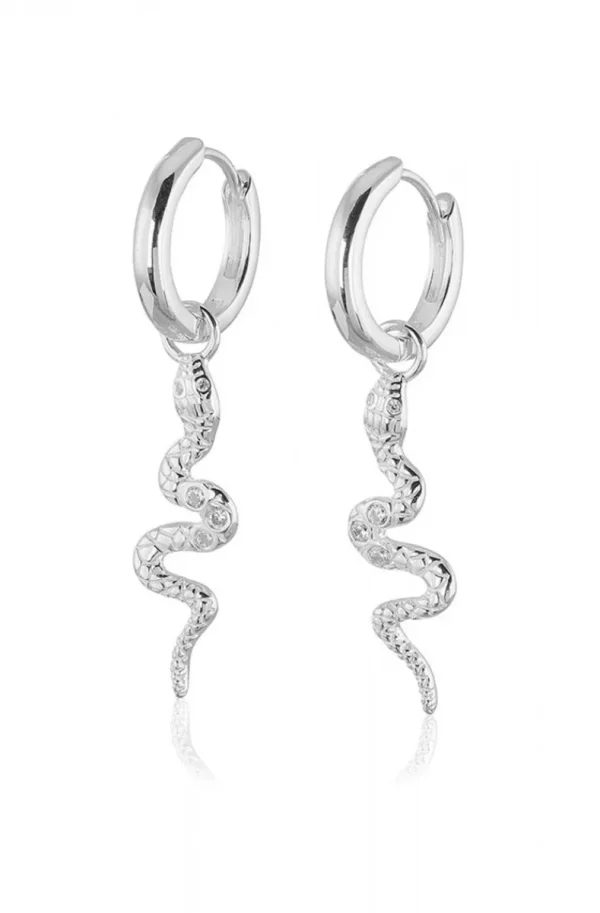 CAROLINA GYNNING JEWELRY - Snake Earrings Silver Online