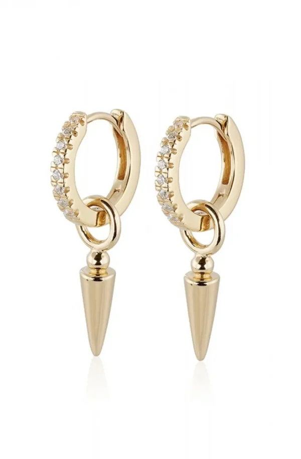 CAROLINA GYNNING JEWELRY - Spear of Life Creol Earrings Goldplated Discount