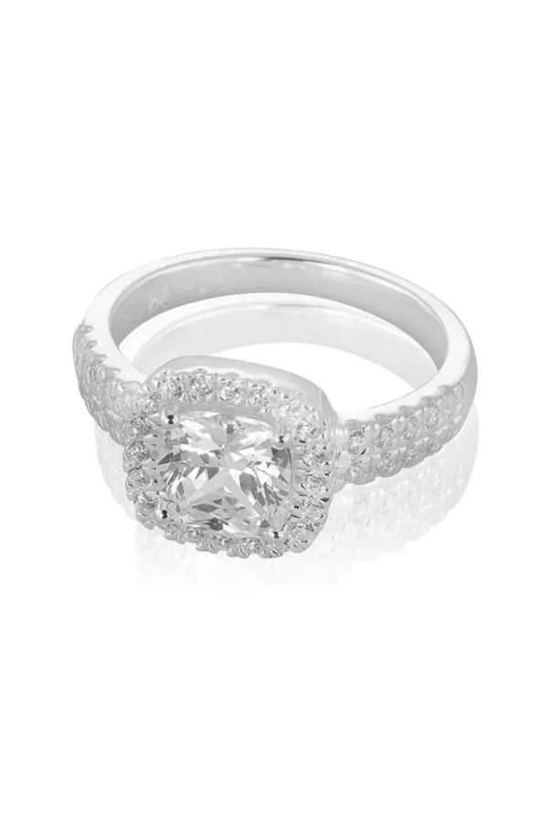 CAROLINA GYNNING JEWELRY - Glamorous Ring Silver Clear Discount