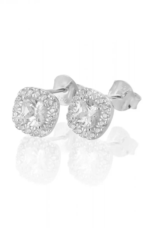 CAROLINA GYNNING JEWELRY - Glamorous Stud Earrings Silver Clear Outlet