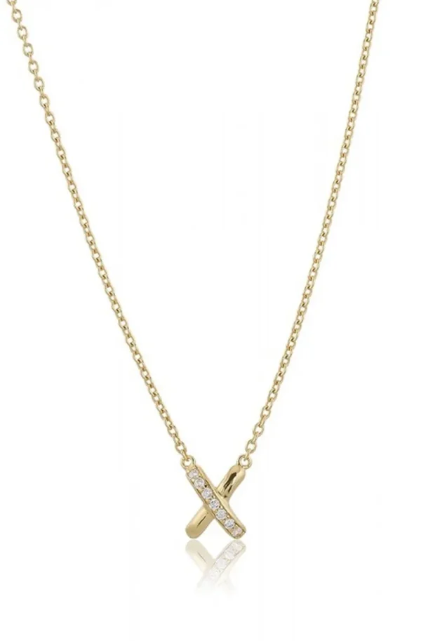 CAROLINA GYNNING JEWELRY - Cross My Heart Necklace Goldplated Outlet