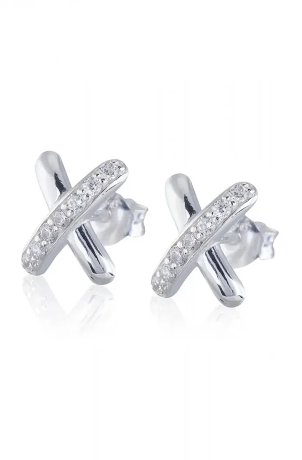 CAROLINA GYNNING JEWELRY - Cross My Heart Earrings Silver Outlet