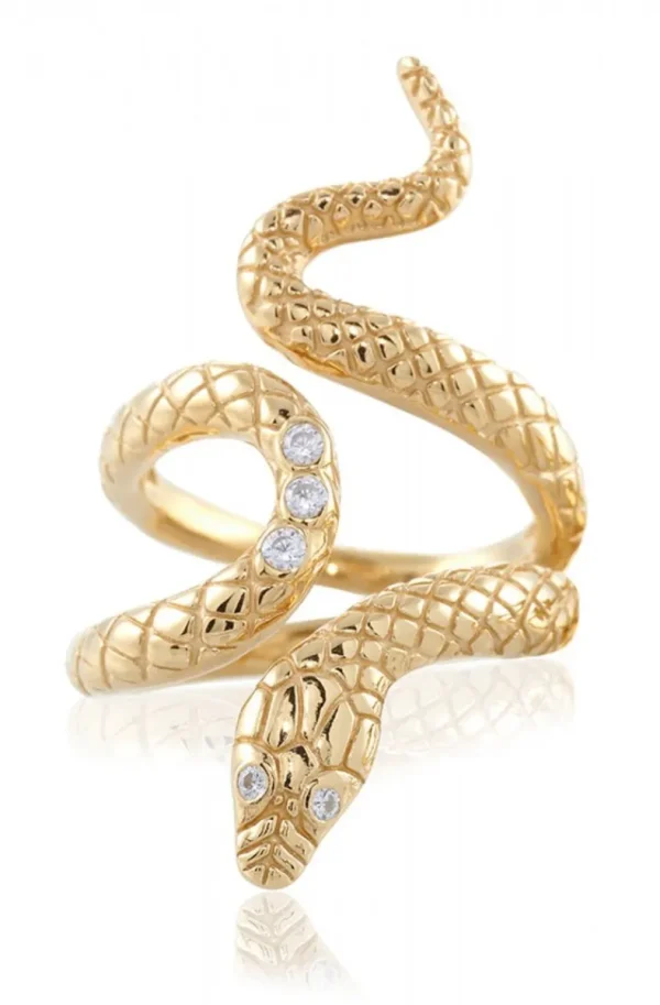 CAROLINA GYNNING JEWELRY - Snake Ring Goldplated Outlet